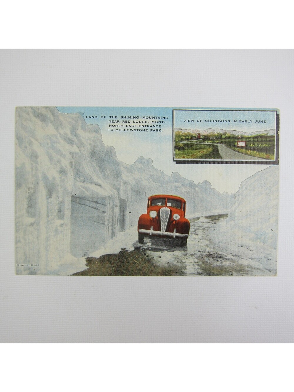 Beartooth Highway To Yellowstone Park Montana Snow Mountain Drive Auto UNPOSTED